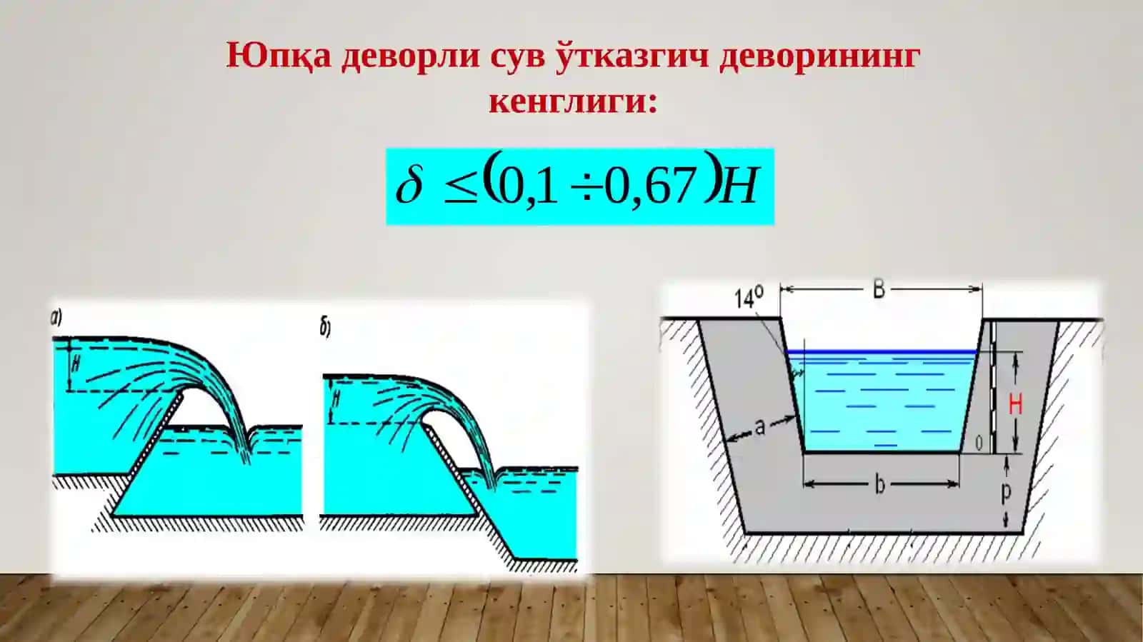 Сувўтказгичлар таснифи. Юпқа деворли сувўтказгичлар ва уларнинг гидравлик ҳисоби 3