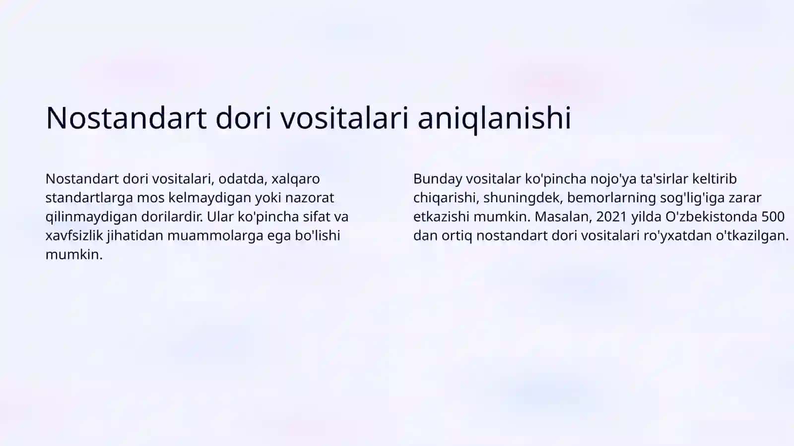 Nostandart dori vositalari va tibbiy buyumlarni yo'q qilish tartibi 3