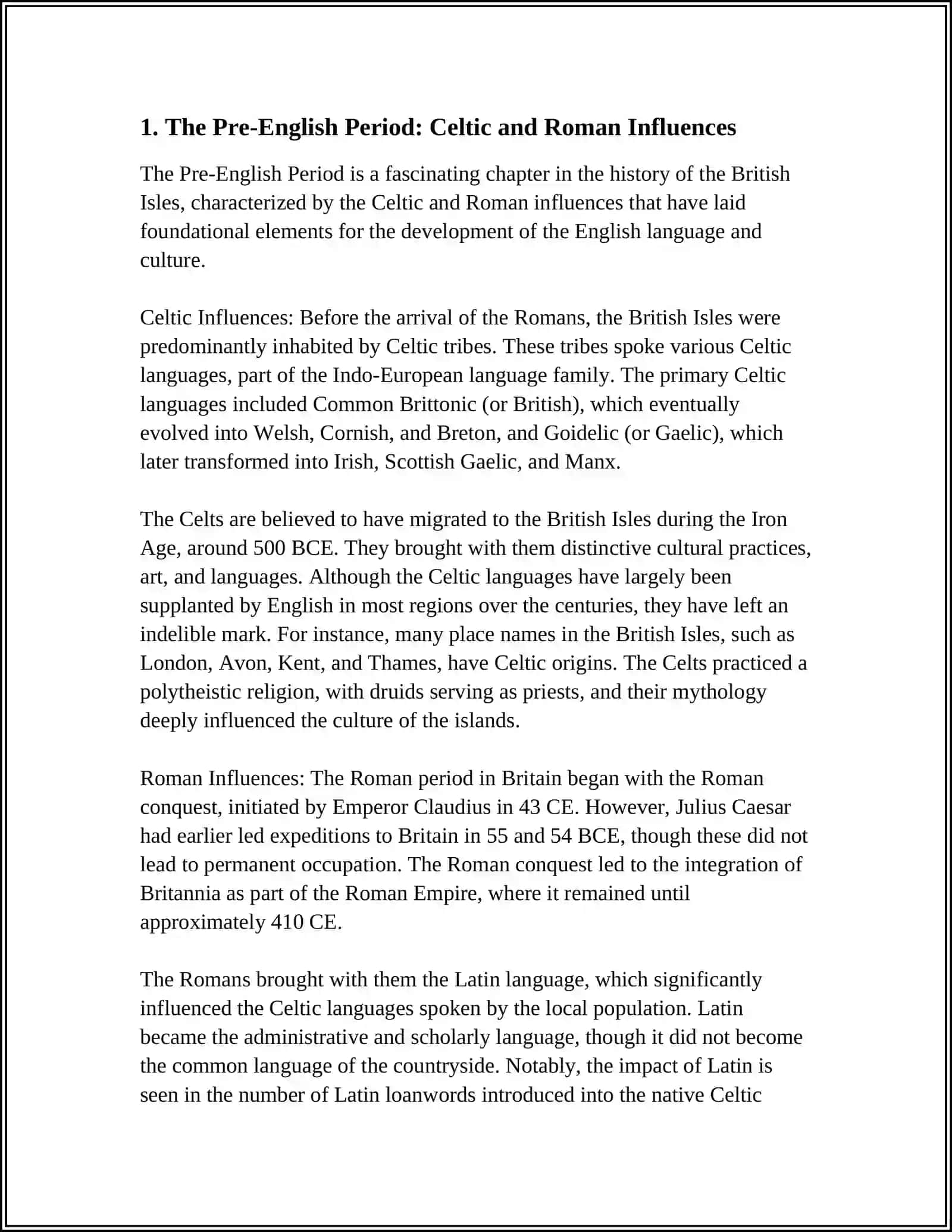 THE DEVELOPMENT OF THE ENGLISH LANGUAGE: HISTORICAL CONDITIONS AND LINGUISTIC CHARACTERISTICS 3