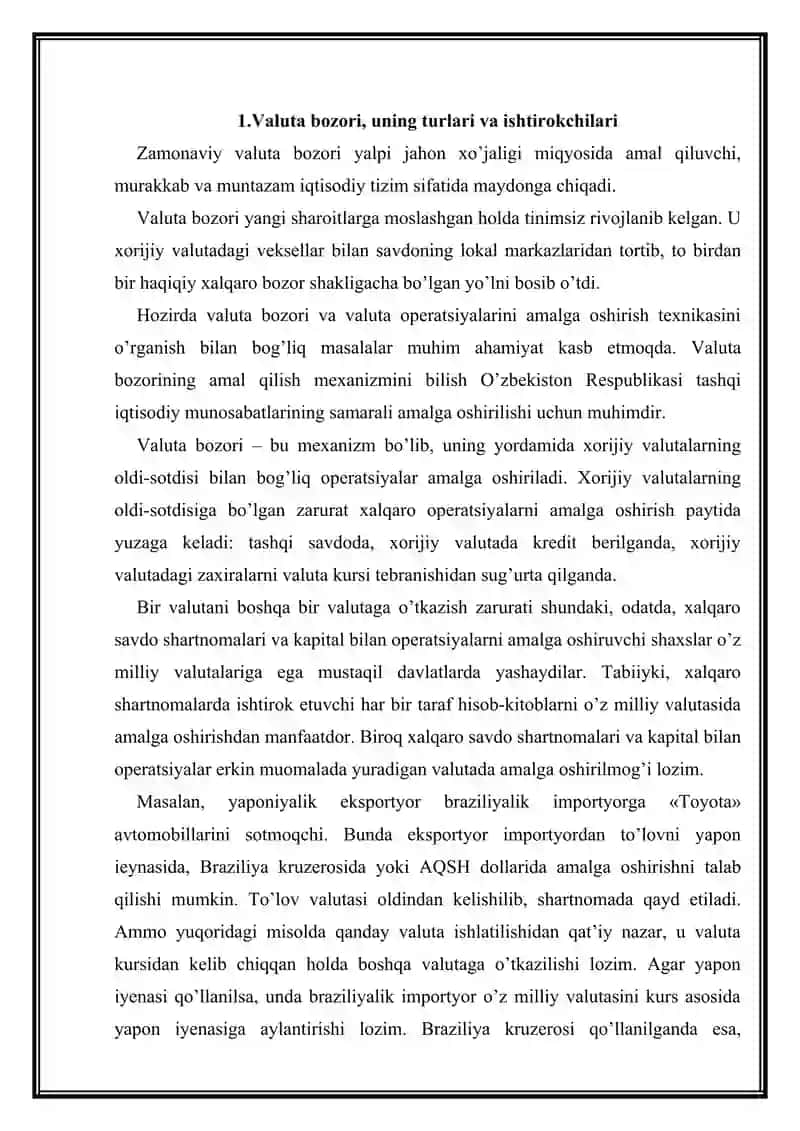 VALYUTA OPERATSIYALARI HISOBI. 3