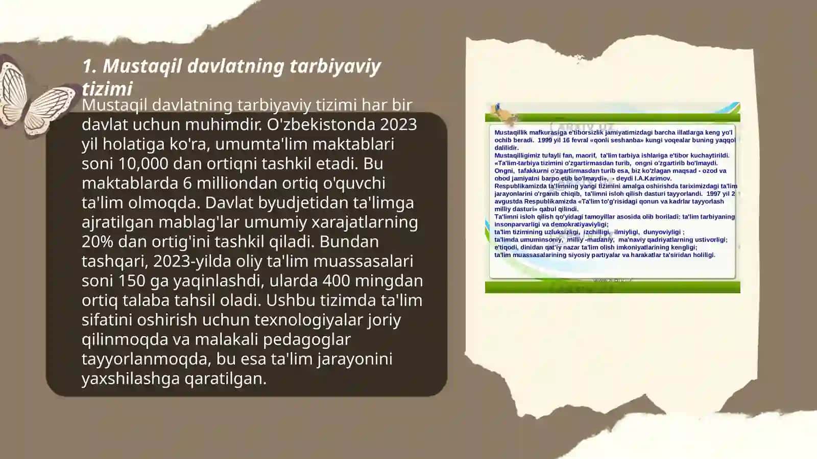 Mamlakatning tarbiyaviy tizimi 3