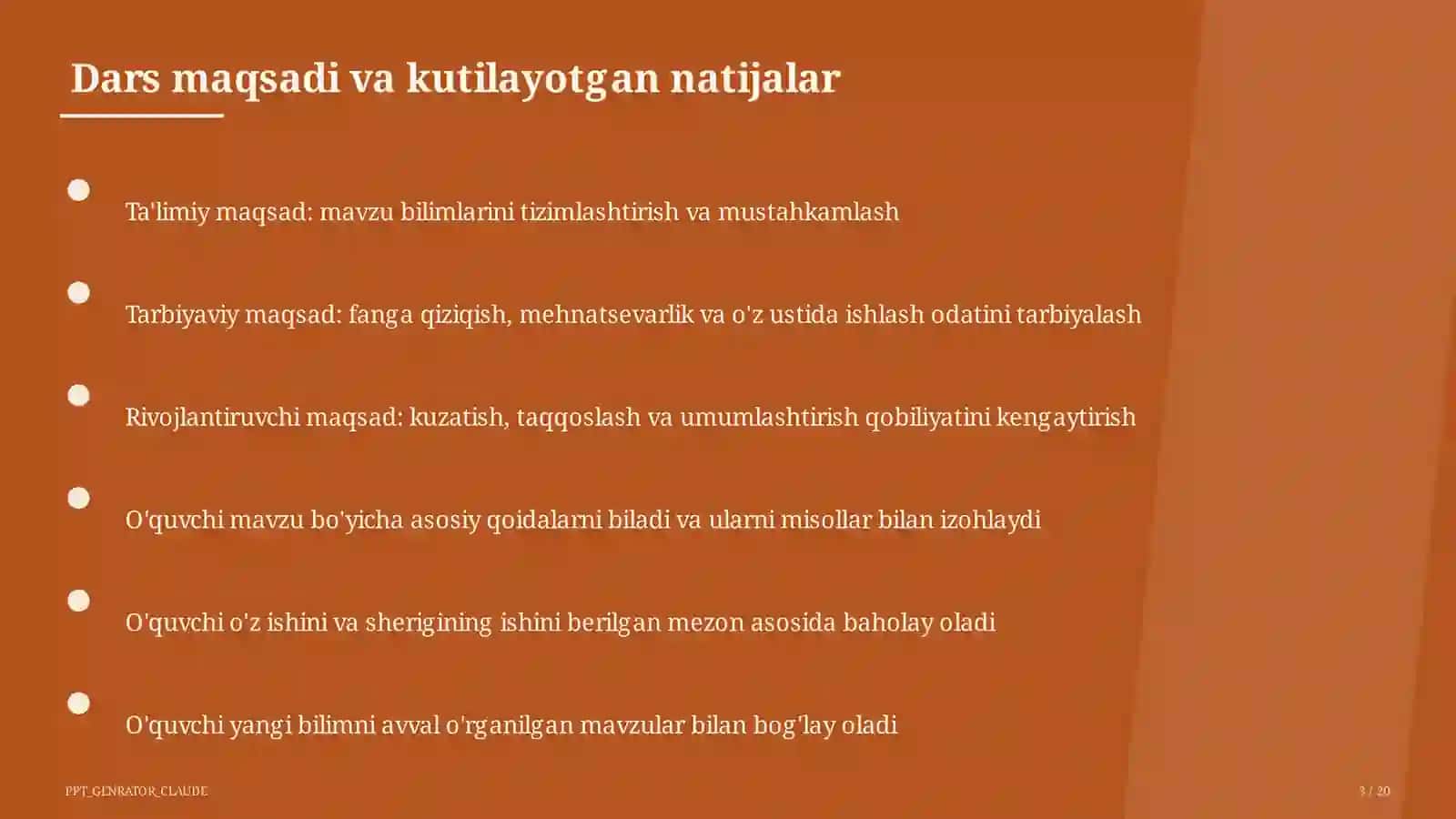 Dolzarb mavzular — maktab va o'qituvchilar (2026) — metodik birlashma uchun 3
