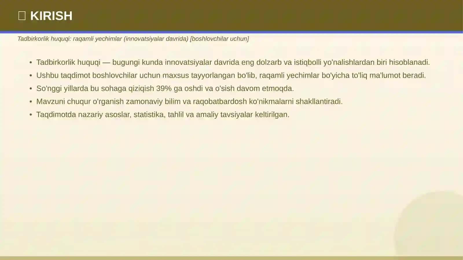 Tadbirkorlik huquqi: raqamli yechimlar (innovatsiyalar davrida) [boshlovchilar uchun] 3