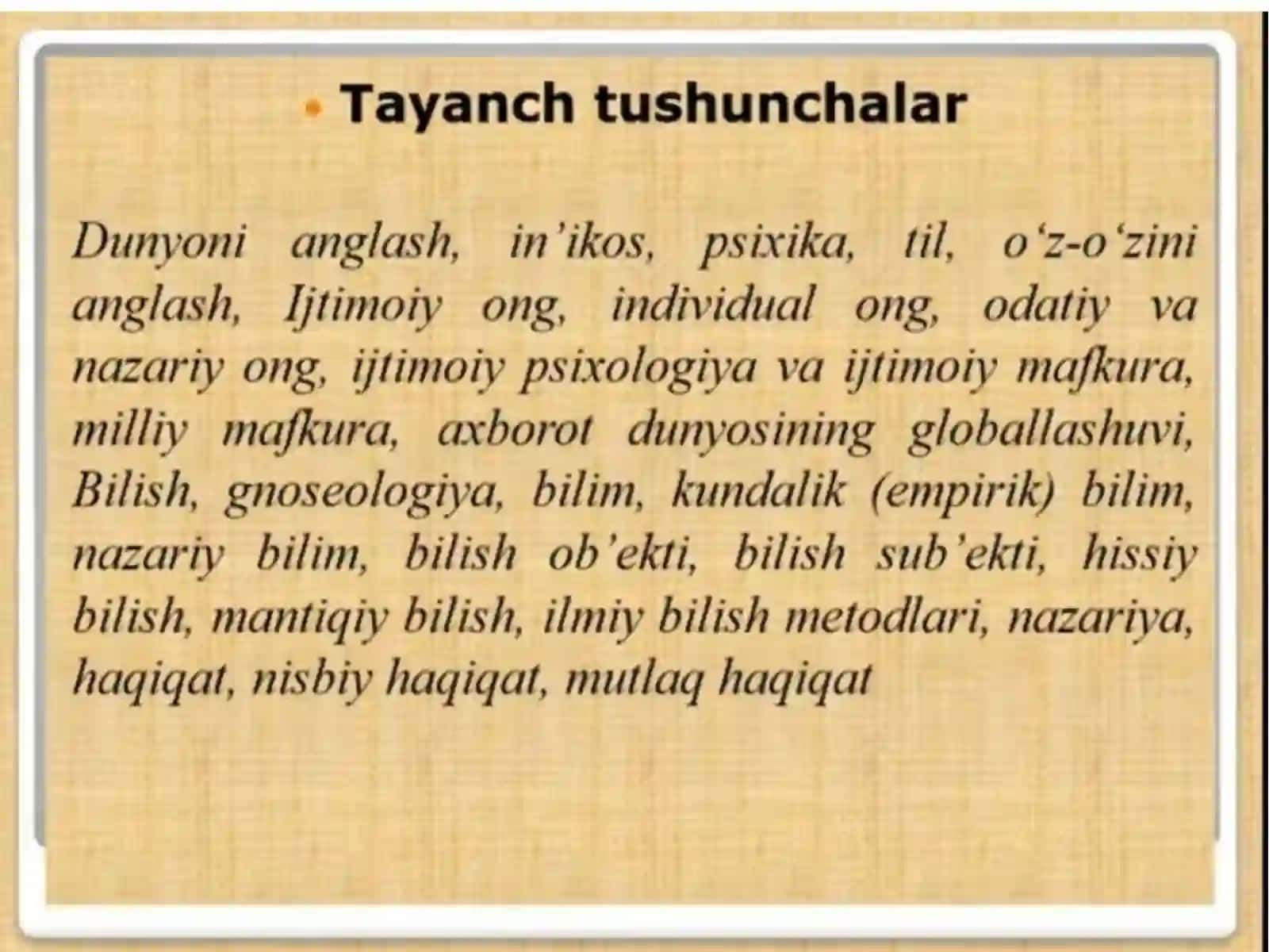 Bilish nazariyasi 3