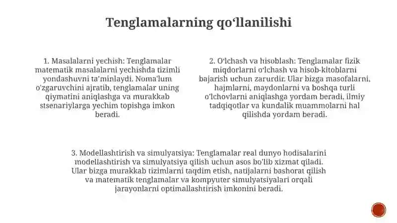 Tenglama 3