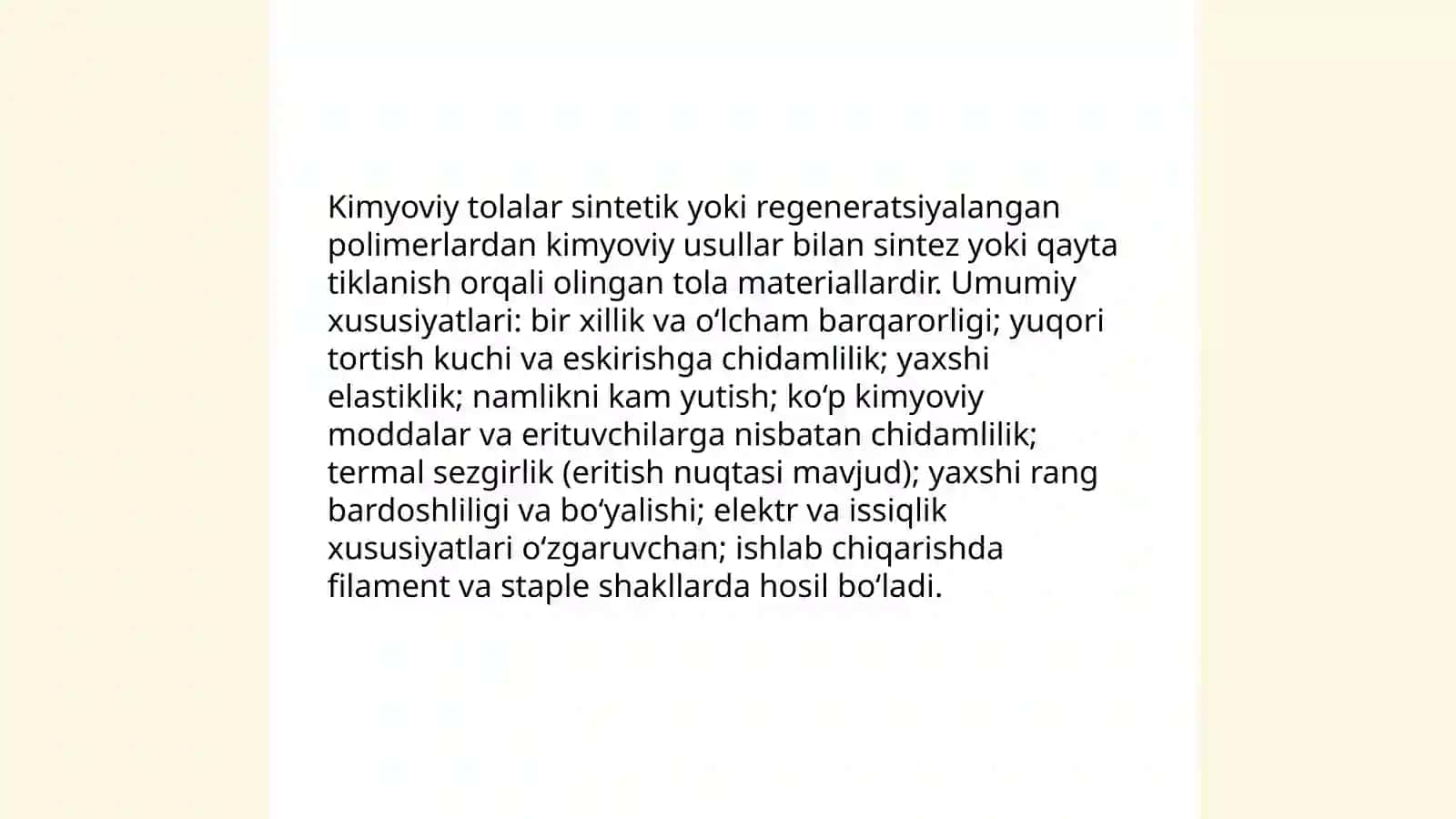Kimyoviy tolalar va ularning turlarini aniqlash 3