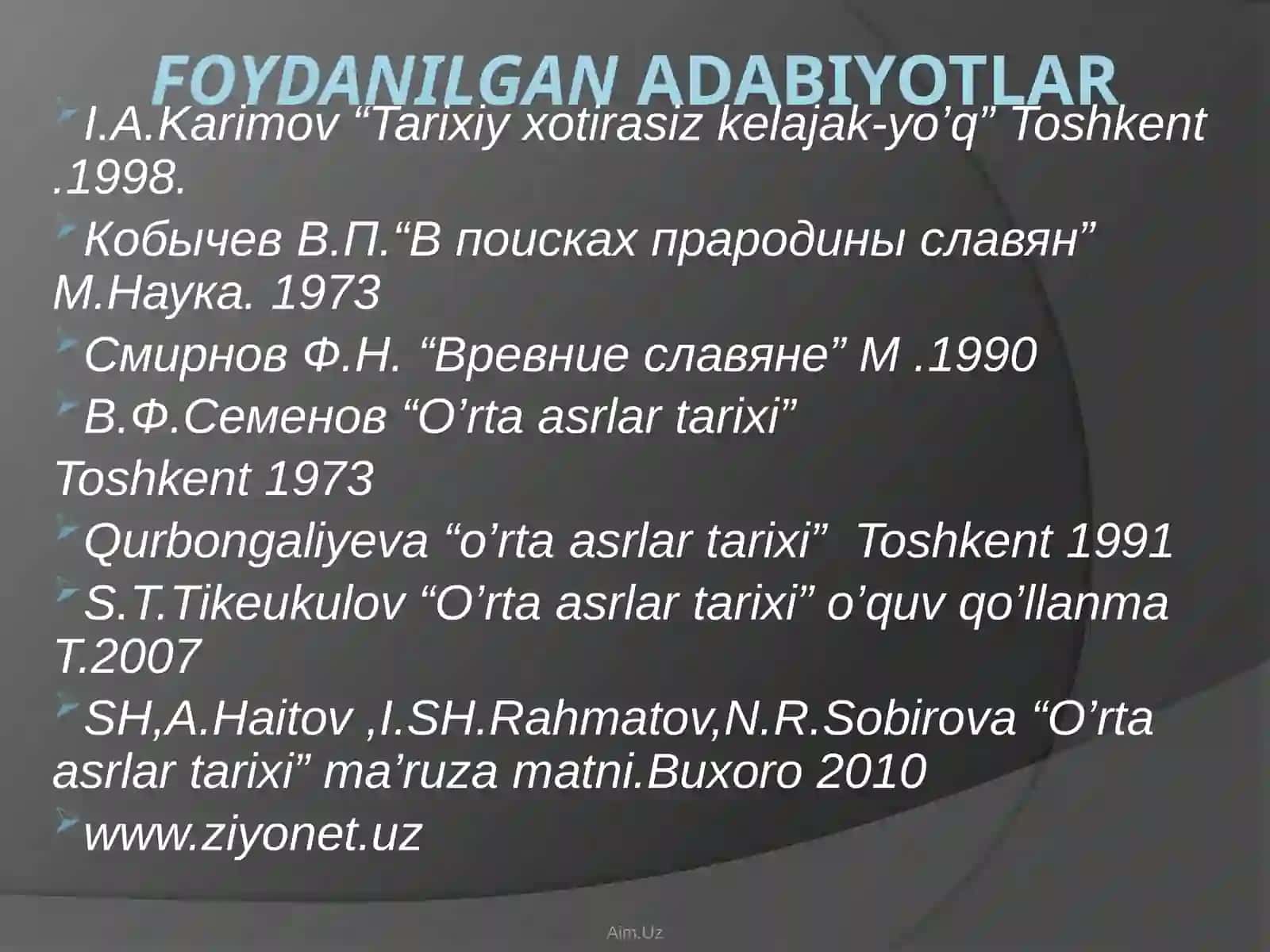ILKO’RTA ASRLARDA SLAVYANLAR 3