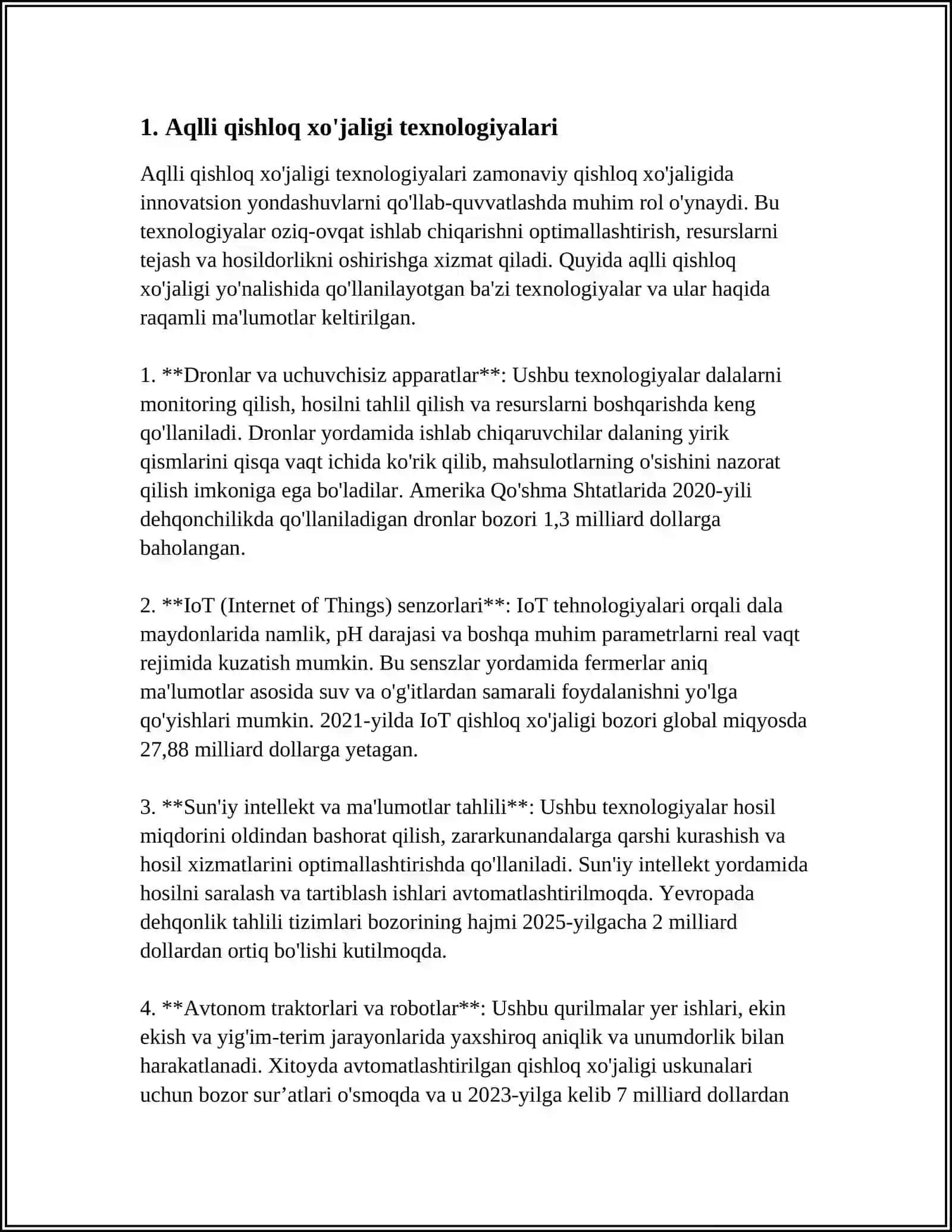 QISHLOQ XOʻJALIGI EKINLARI YETISHTIRISHDA INOVATSIYALAR 3