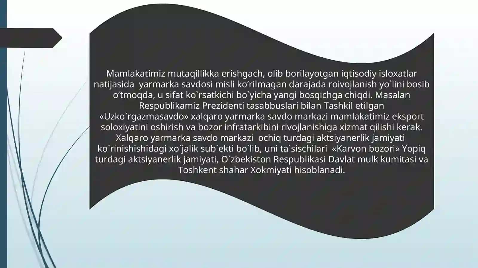 Yarmarka savdоsini tashkil etish tarixi varivоjlanishi tamоyillari 3