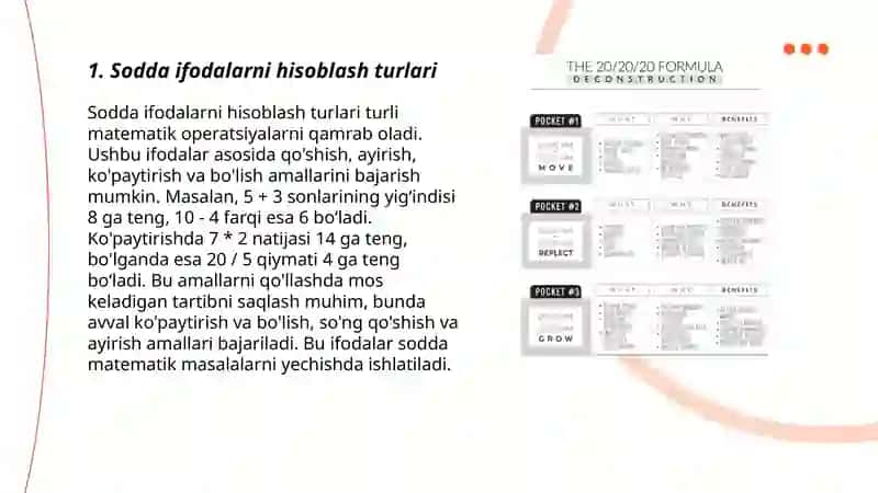 Sodda ifodalarni hisoblash 3