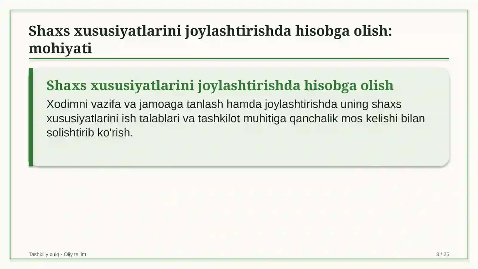 gaz ta'minoti korxonalarida shaxs xususiyatlarini xodimlarni joylashtirishda hisobga olish 3917 3