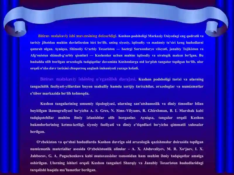 SHIMOLIY G‘ARBIY TOXARISTONNING KUSHON PODSHOLIGI TANGALARI TARQALISHI GEOGRAFIYASI VA TIPOLOGIYASI 3