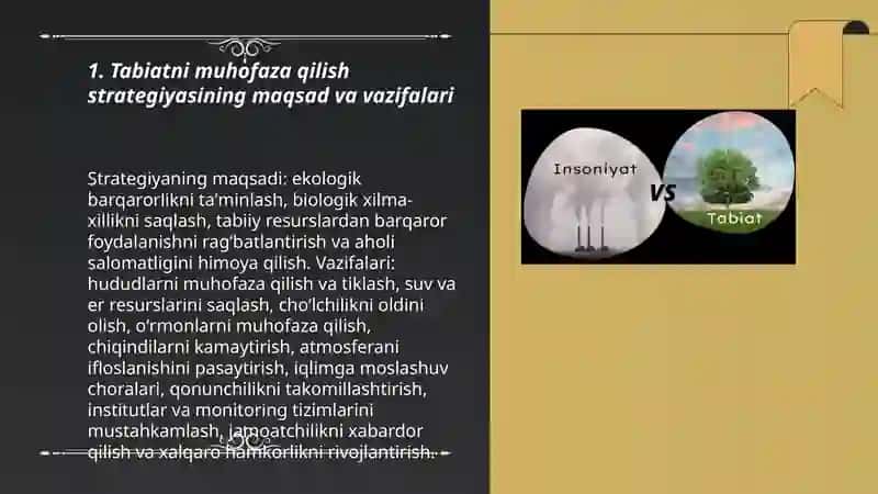 Oʻzbekiston Respublikasining tabiatni muhofaza qilish boʻyicha strategiyasi 3