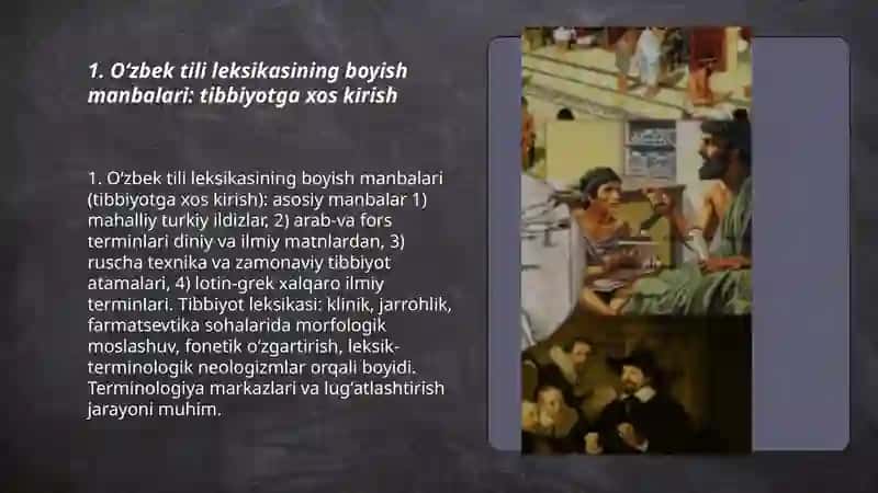 Oʻzbek tili leksikasining boyish manbalari tibbiyotga xos oʻz va oʻzlashgan soʻzlar tarifi 3