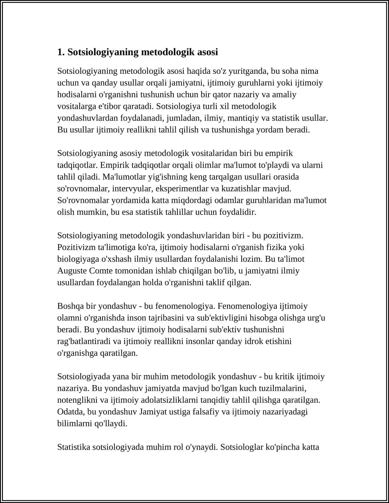 SOTSIOLOGIYA METODOLOGIYA 3
