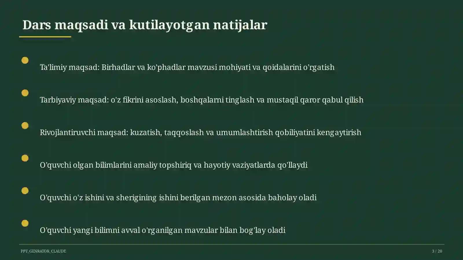 Birhadlar va ko'phadlar (7-sinf) 3