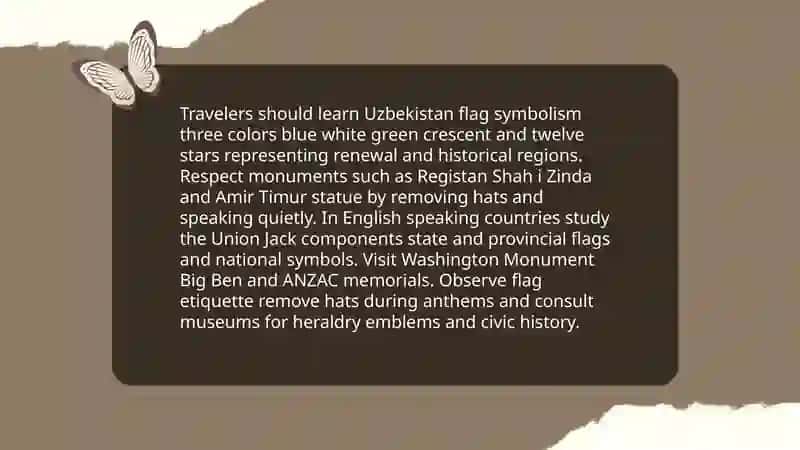 Understanding national symbols: a traveler's guide to flags, monuments and emblems in Uzbekistan and English-speaking countries 3