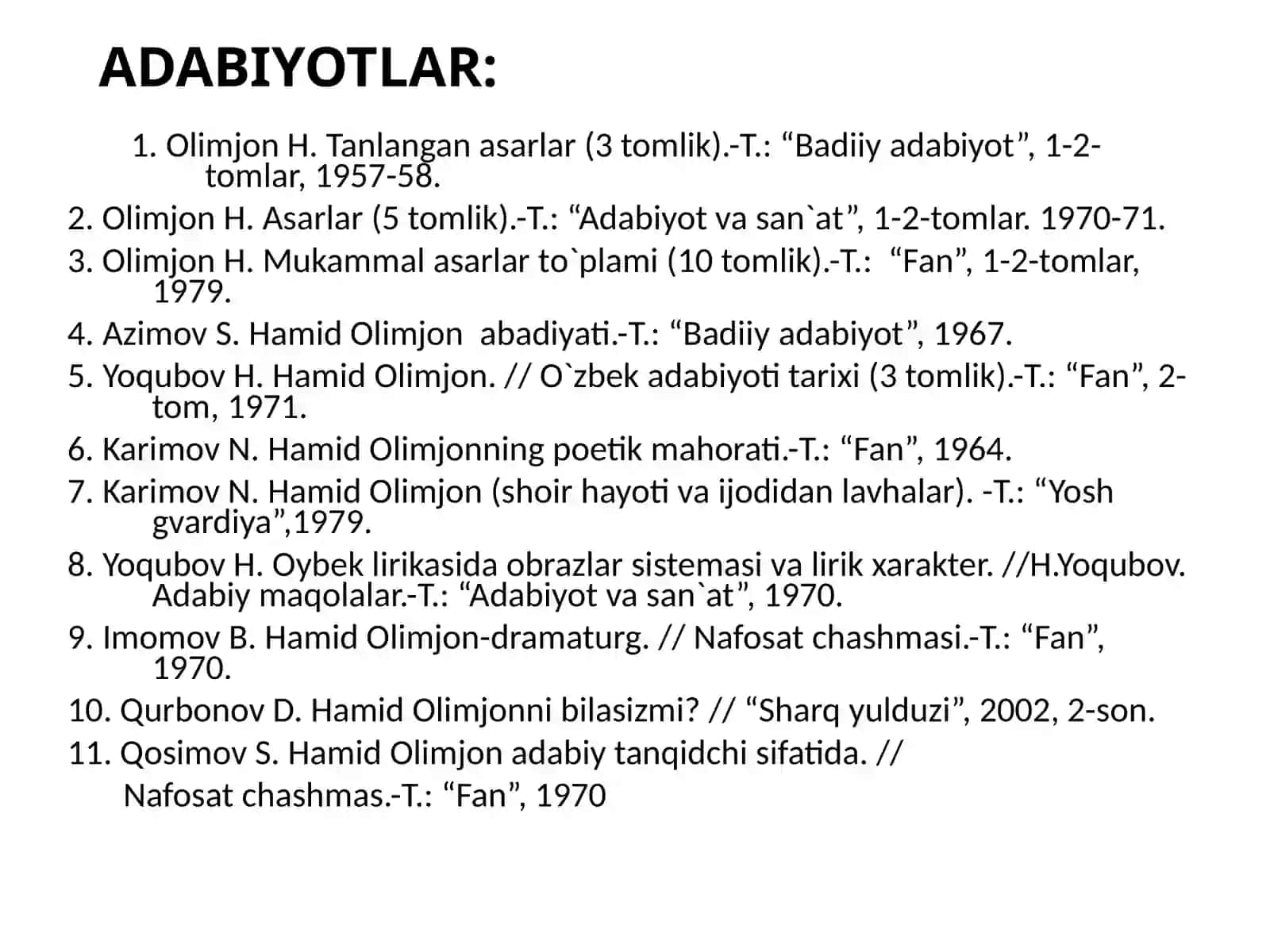 Olimjon H. Tanlangan asarlar 3