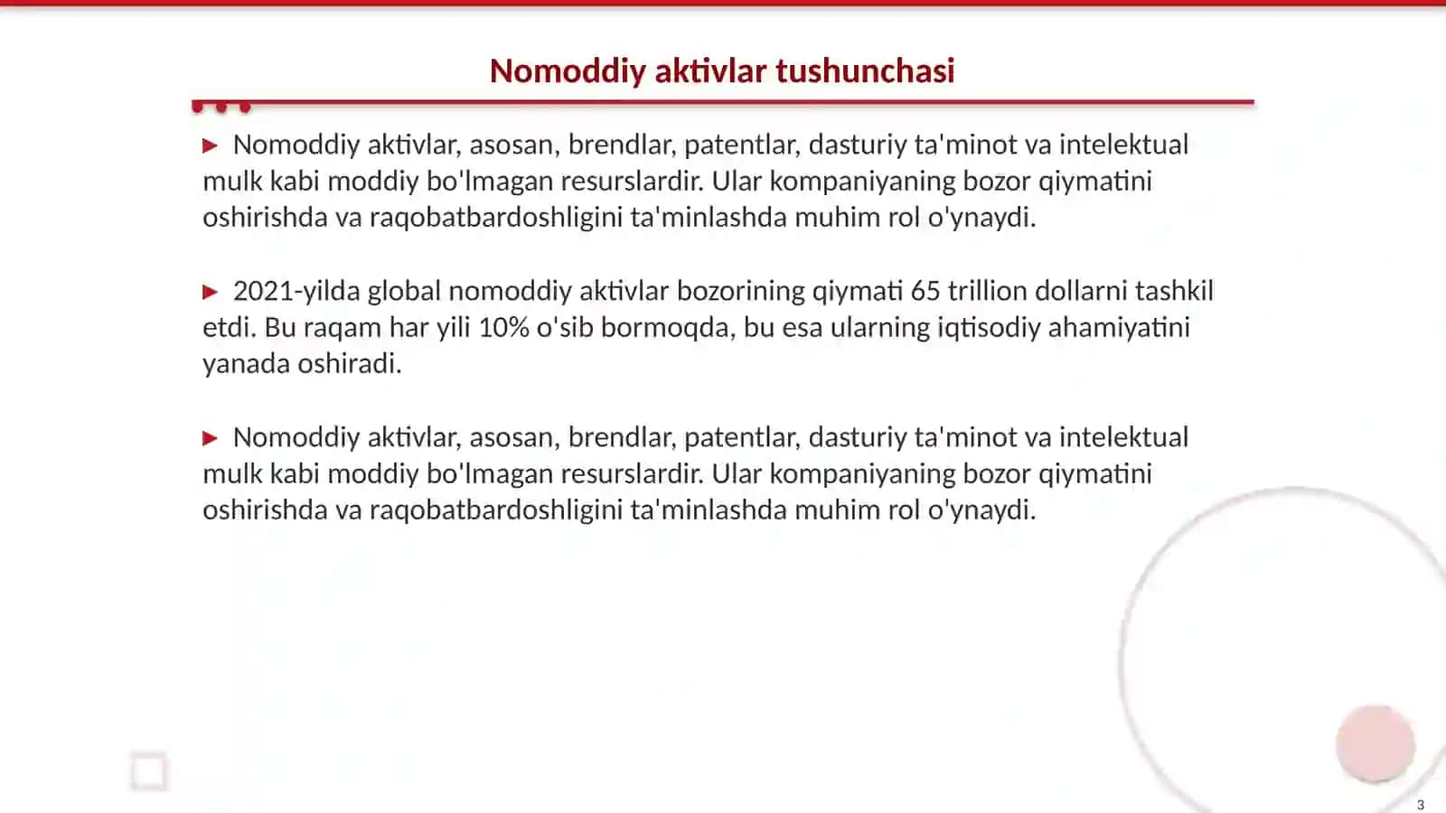 Nomoddiy aktivlarga safarbar etiladigan investitsiyalarni moliyalashtirish 3