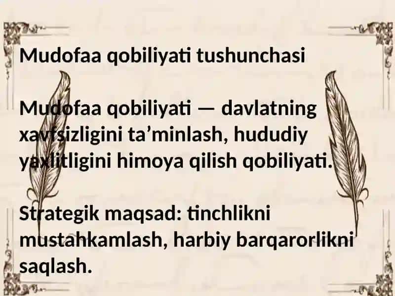 O‘zbekiston mudofaa qobiliyati, madaniy ob’ektlar faoliyati va innovatsion rivojlanish 3