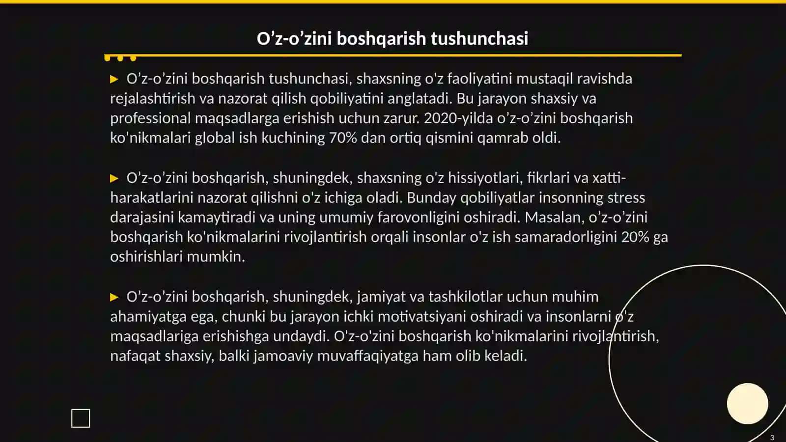 Organizimni o’z-o’zini boshqarilishi 3