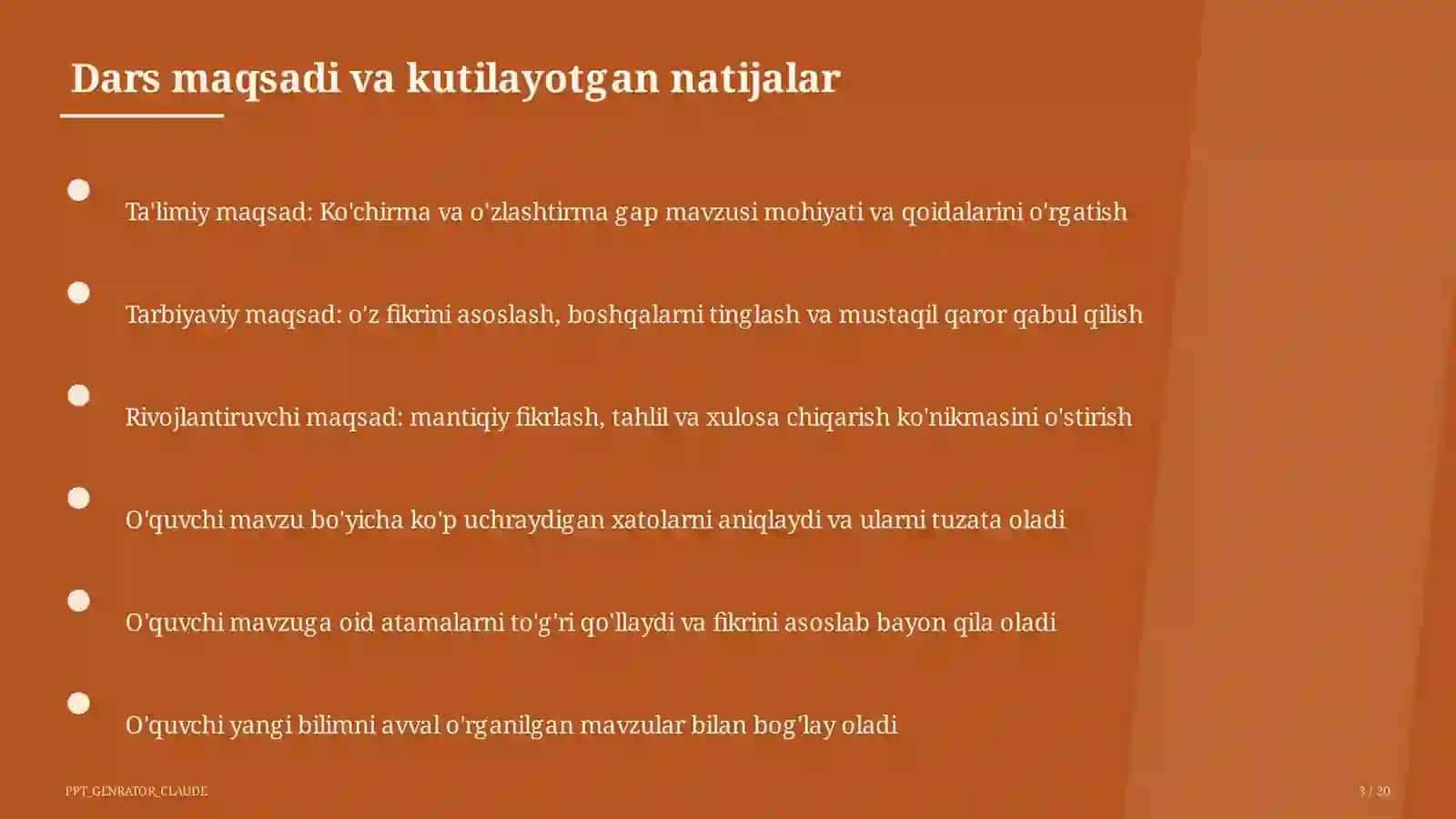 Ko'chirma va o'zlashtirma gap (9-sinf) 3