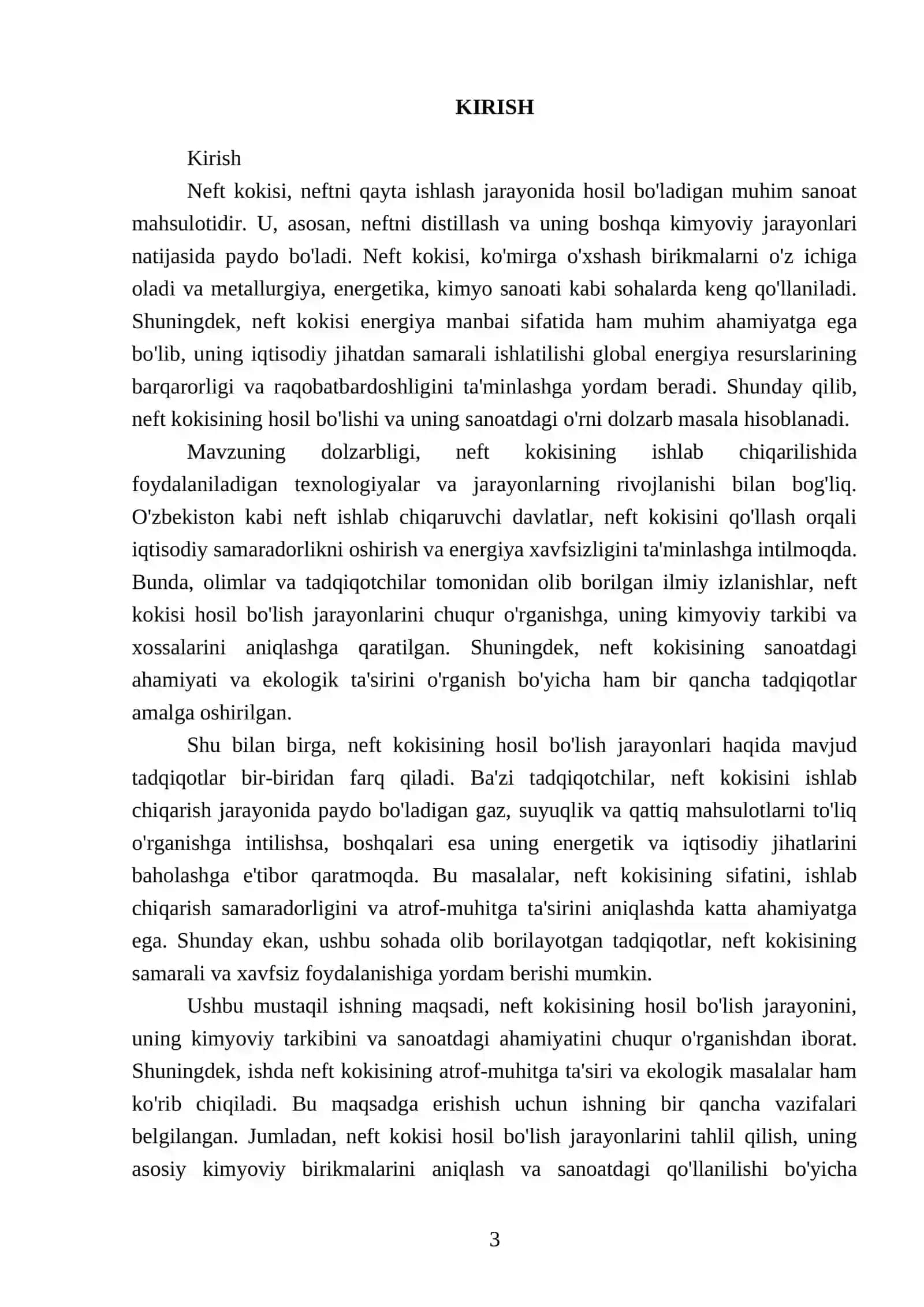 Neft kokisining hosil bolishi 3