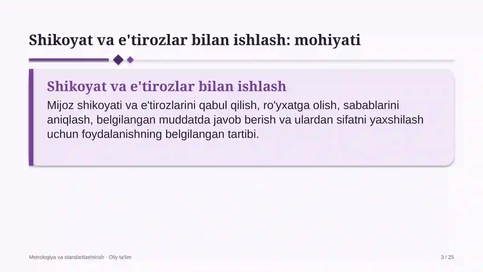 texnik ko'rik markazlarida shikoyat va e'tirozlar bilan ishlash 7619 3