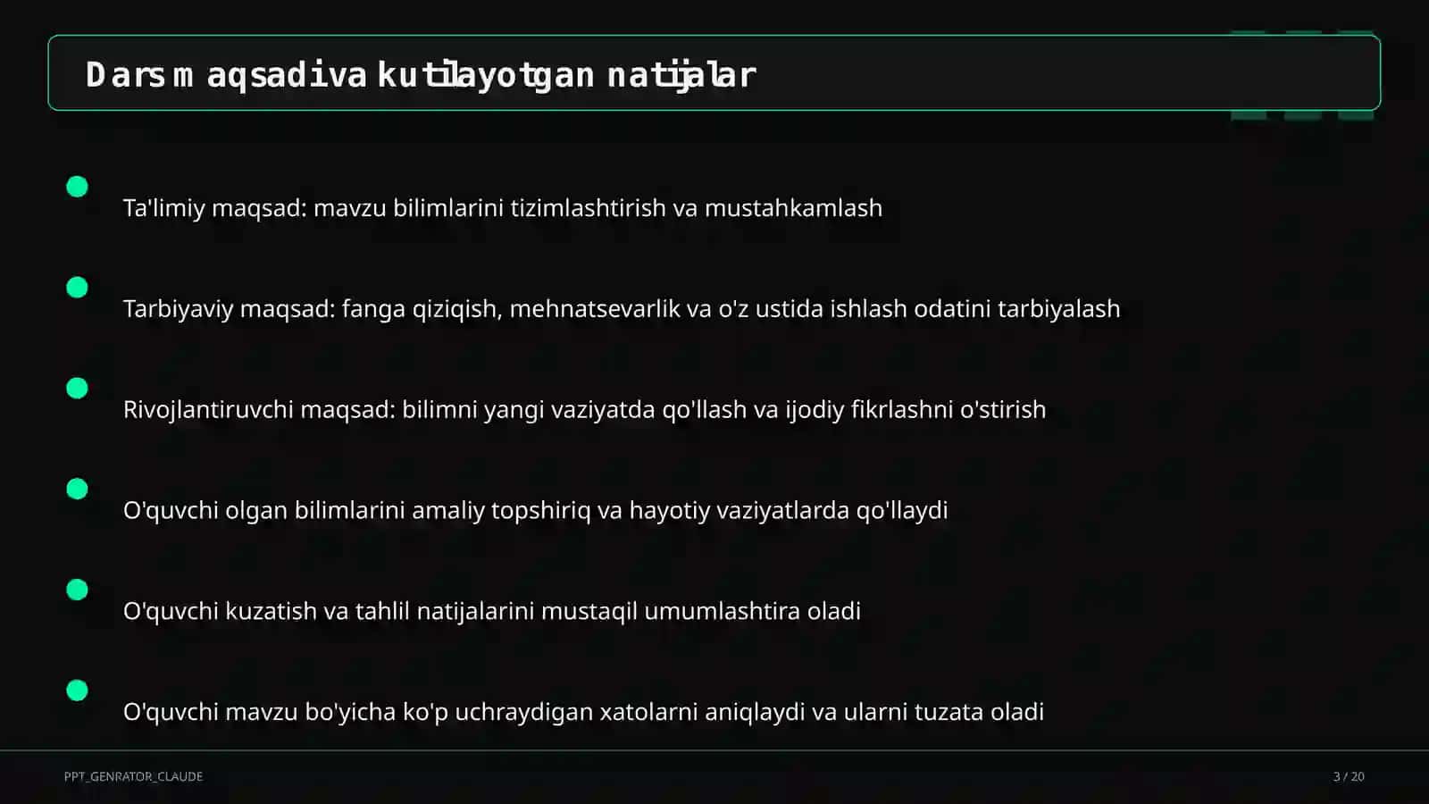 Tabiatni muhofaza qilish va barqaror rivojlanish (11-sinf) 3