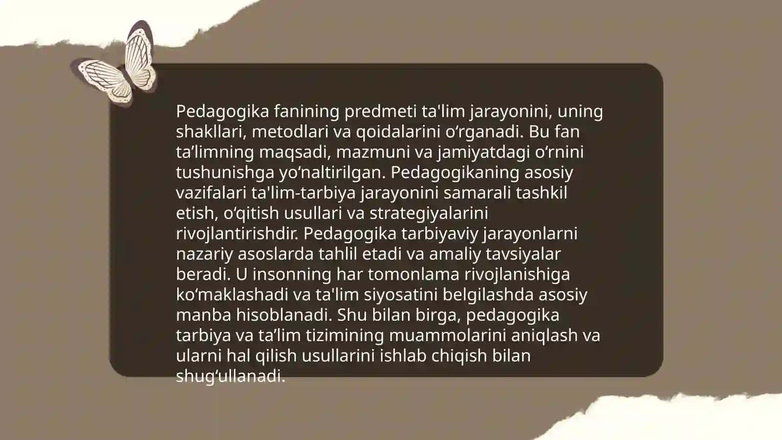 Pedagogika fanining predmeti va vazifalari 3