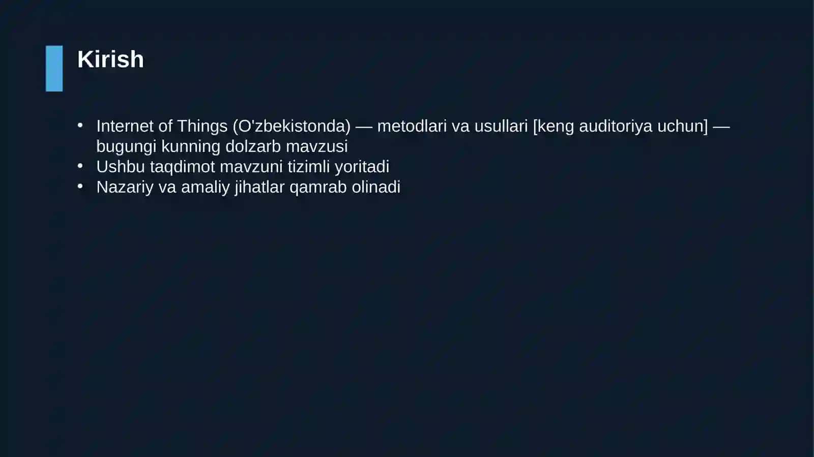 Internet of Things (O'zbekistonda) — metodlari va usullari [keng auditoriya uchun] 3