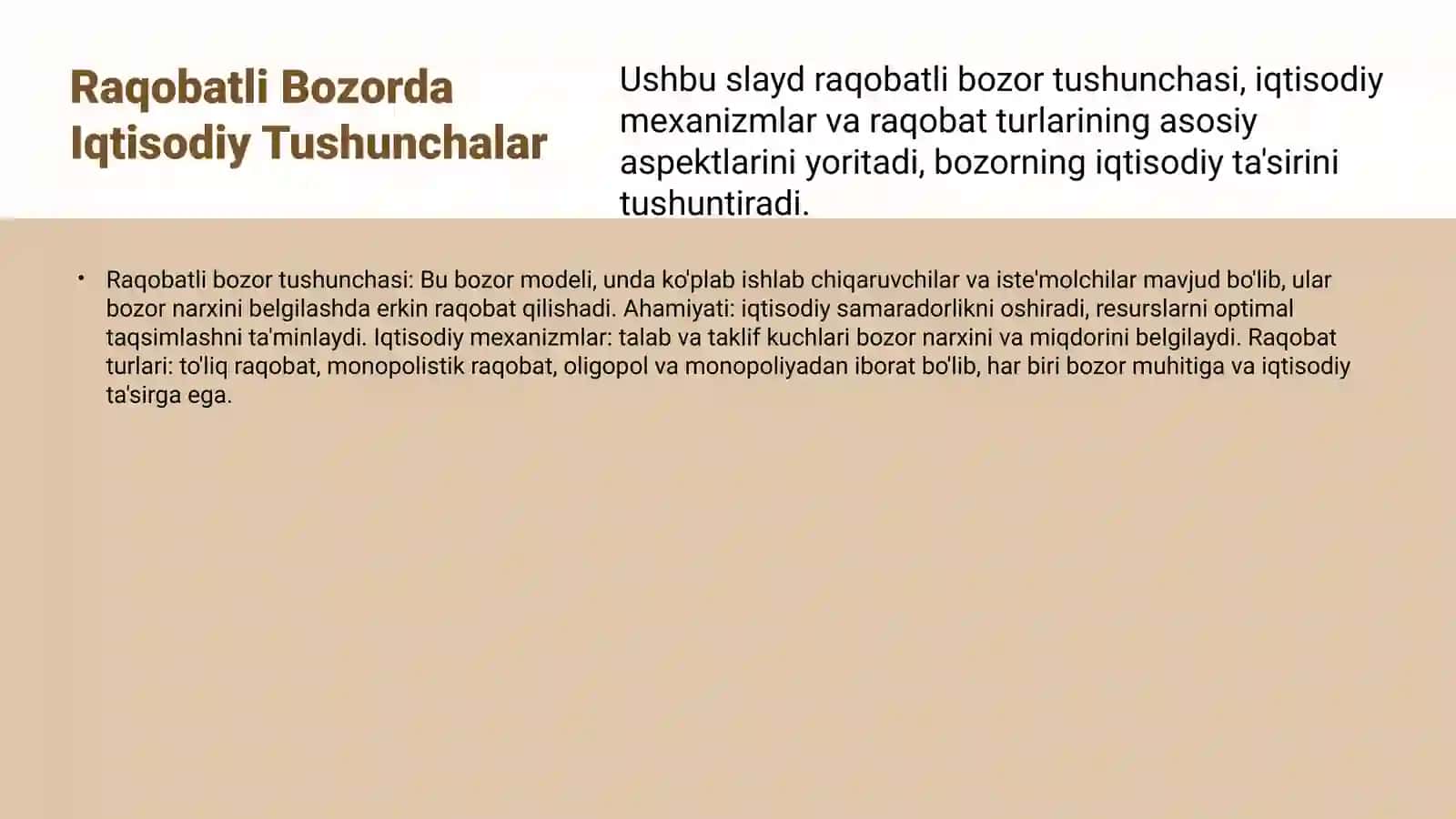 Raqobatlashgan bozorda qisqa muddat oralig'ida firma foidasini maksimallashtirish masalasi 3