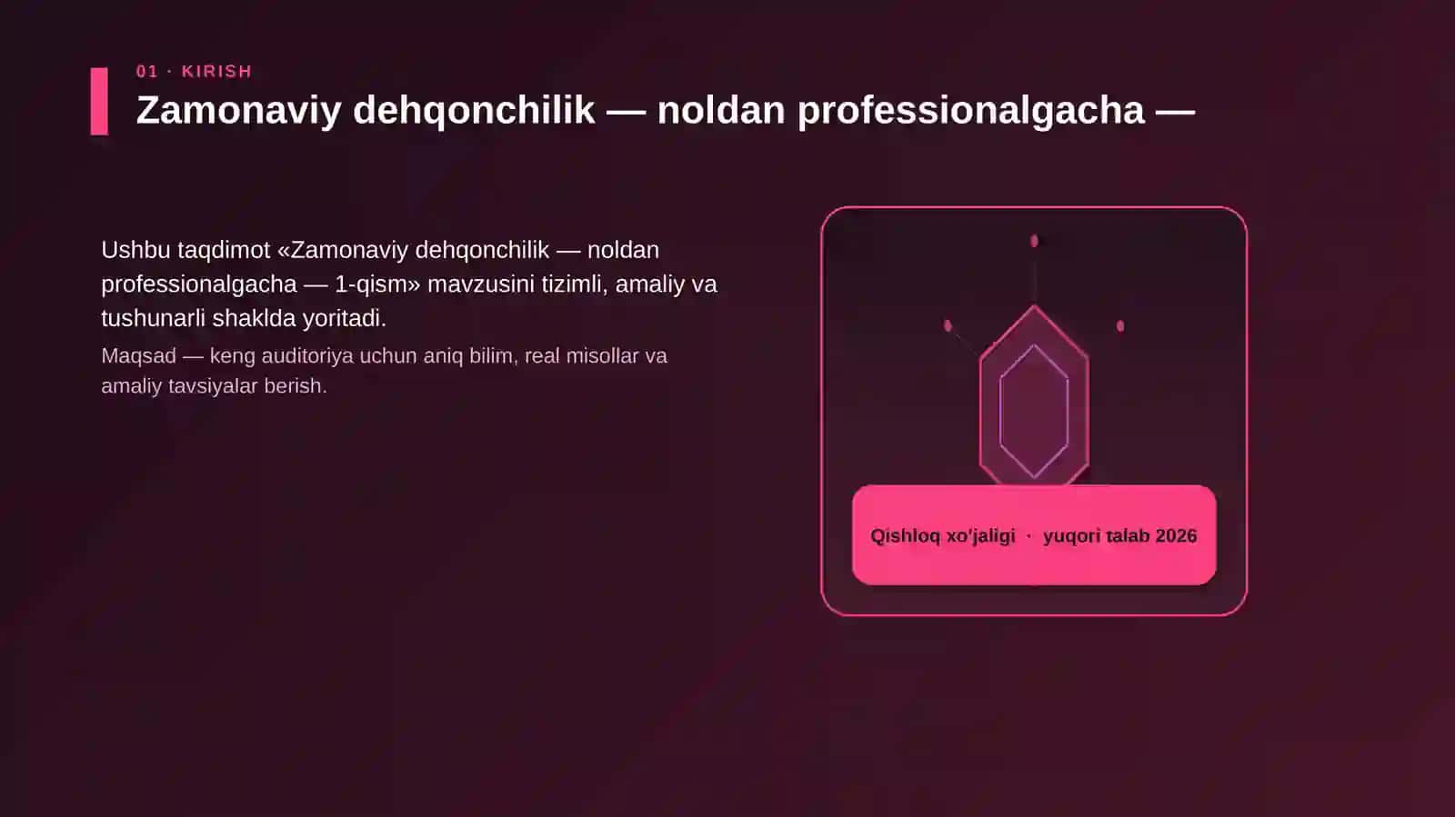 Zamonaviy dehqonchilik - noldan professionalgacha - 1-qism 3