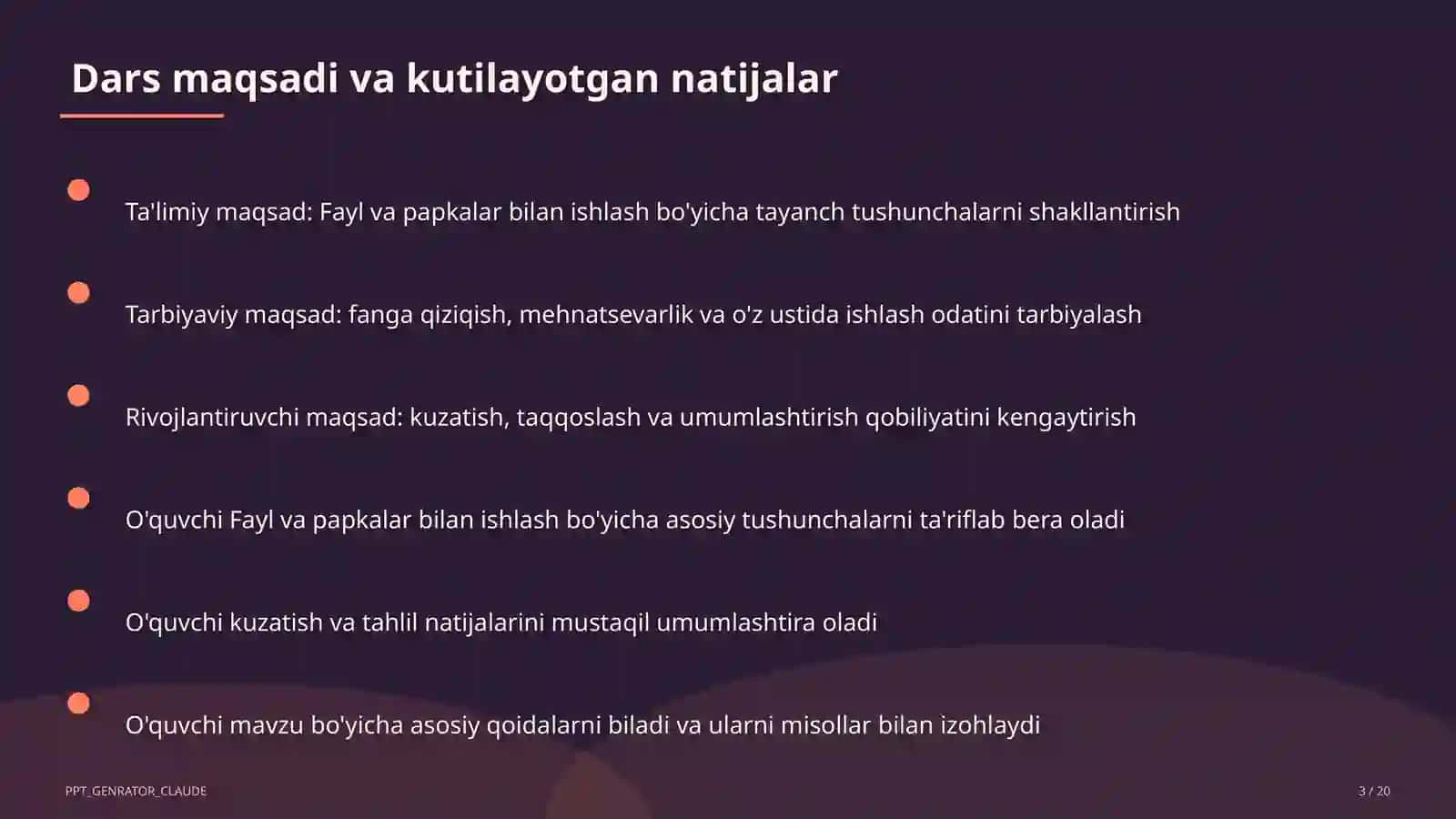 Fayl va papkalar bilan ishlash (5-sinf) 3
