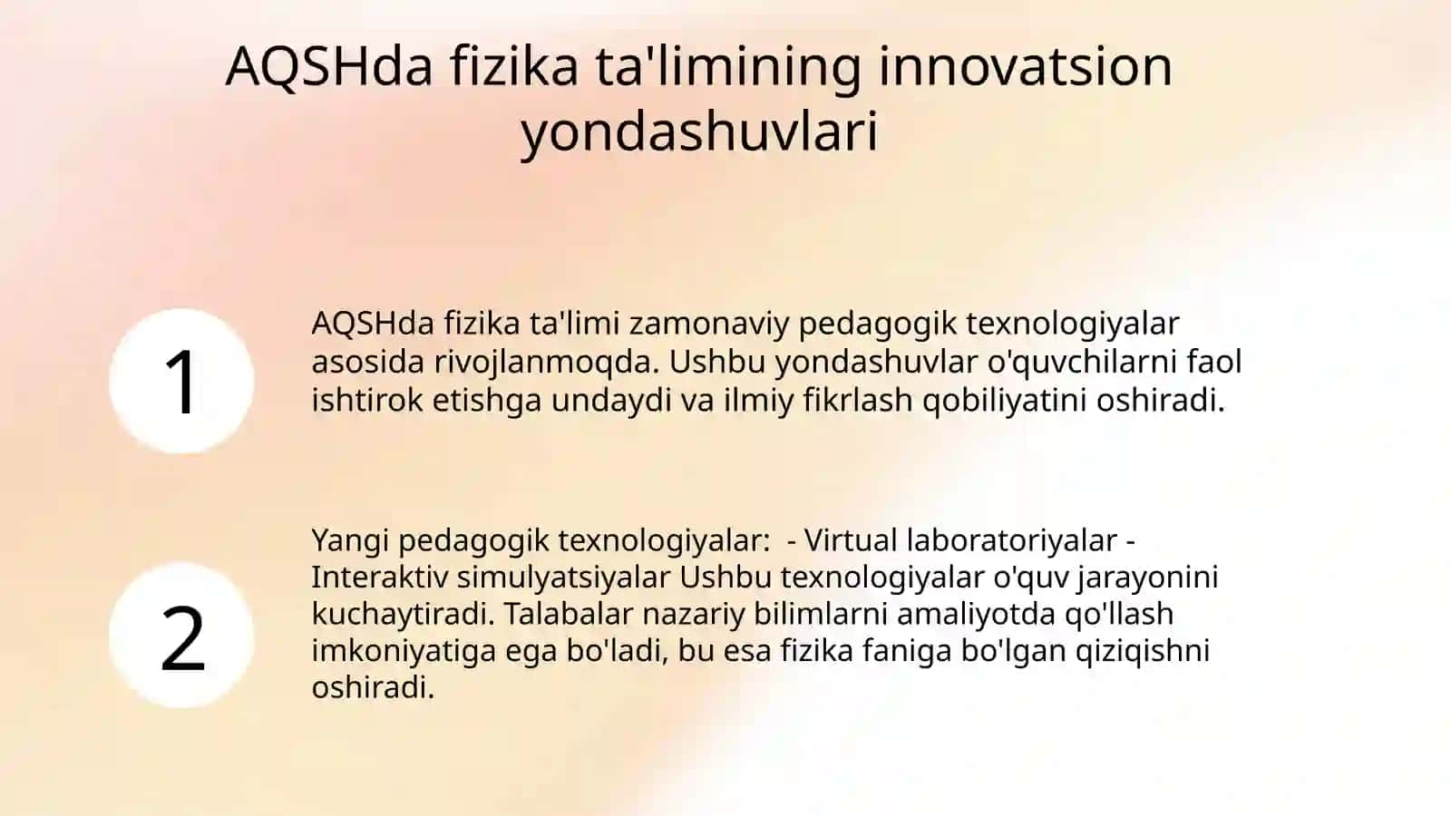 Rivojlangan davlatlar: AQSH, Germaniya va Yaponiyada fizika ta'limi va qo'llanilayotgan yangi pedagogik texnologiyalar 3
