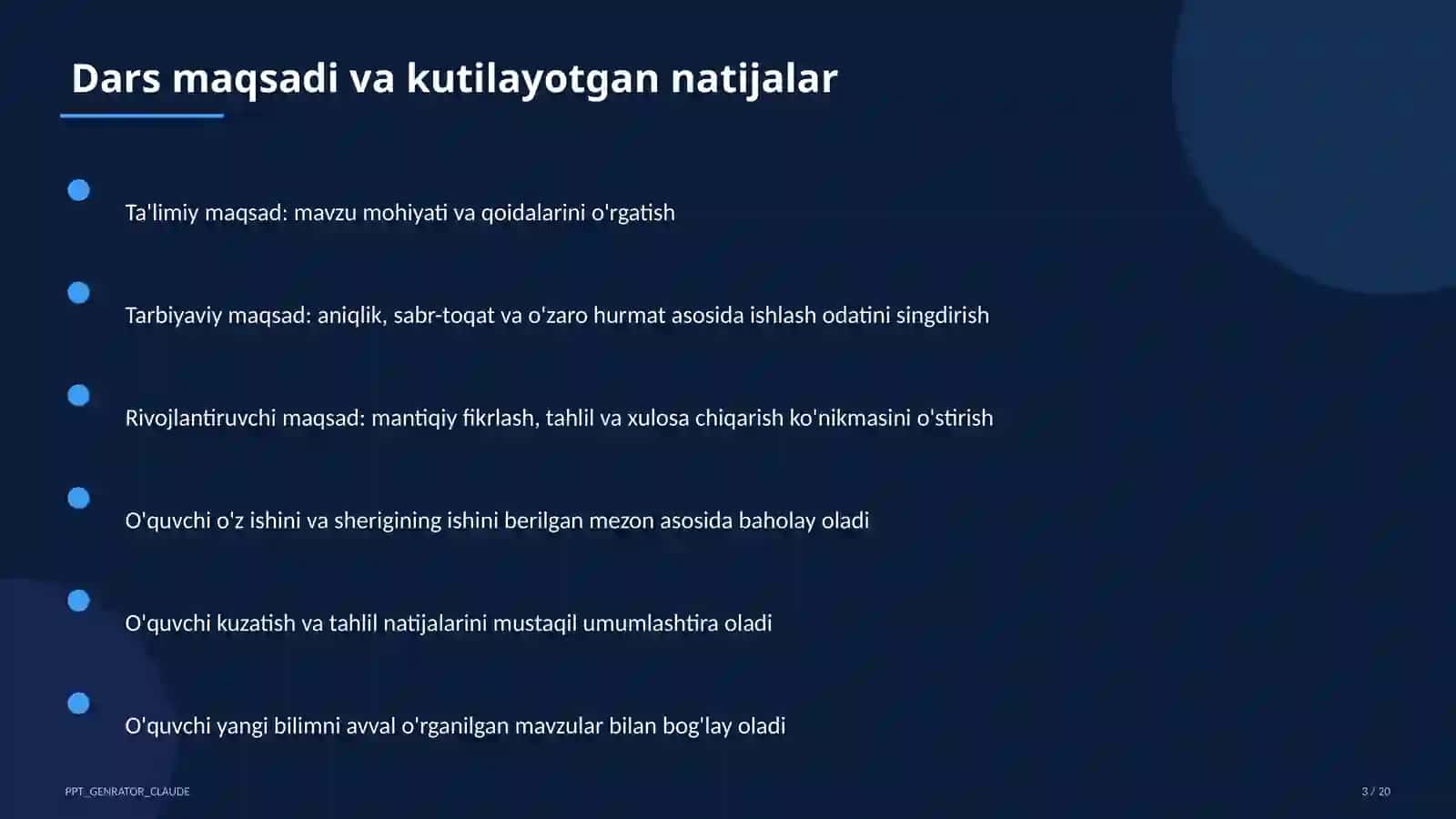 Uy vazifasini samarali tashkil etish 3