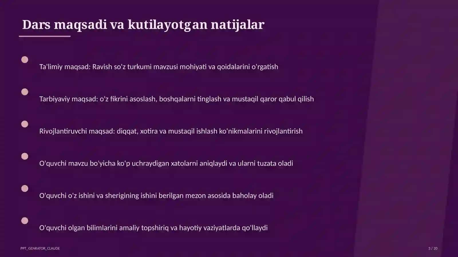 Ravish so'z turkumi (7-sinf) 3