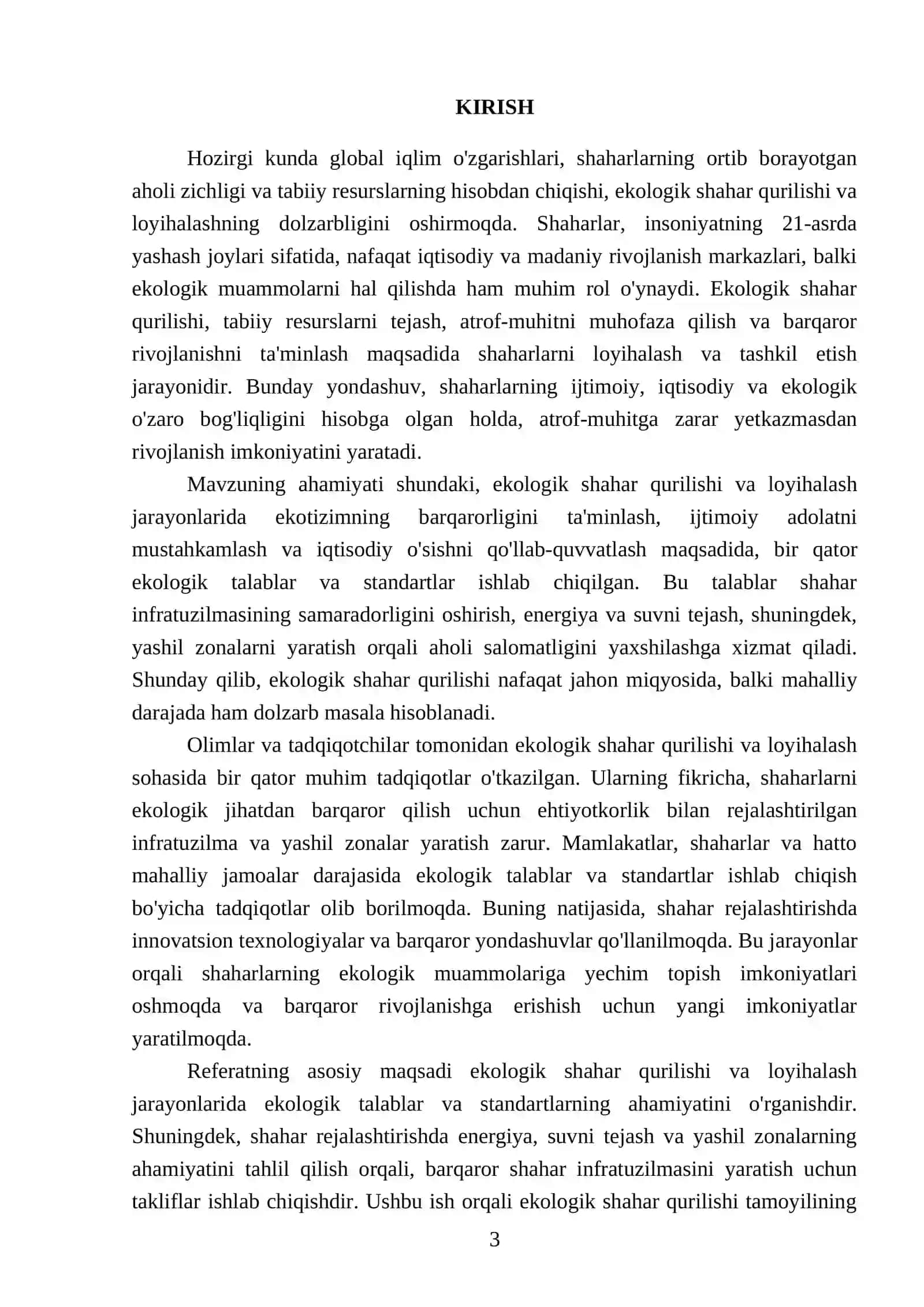 Ekologik shahar qurilishi va loyihalashda ekologik talablar 3