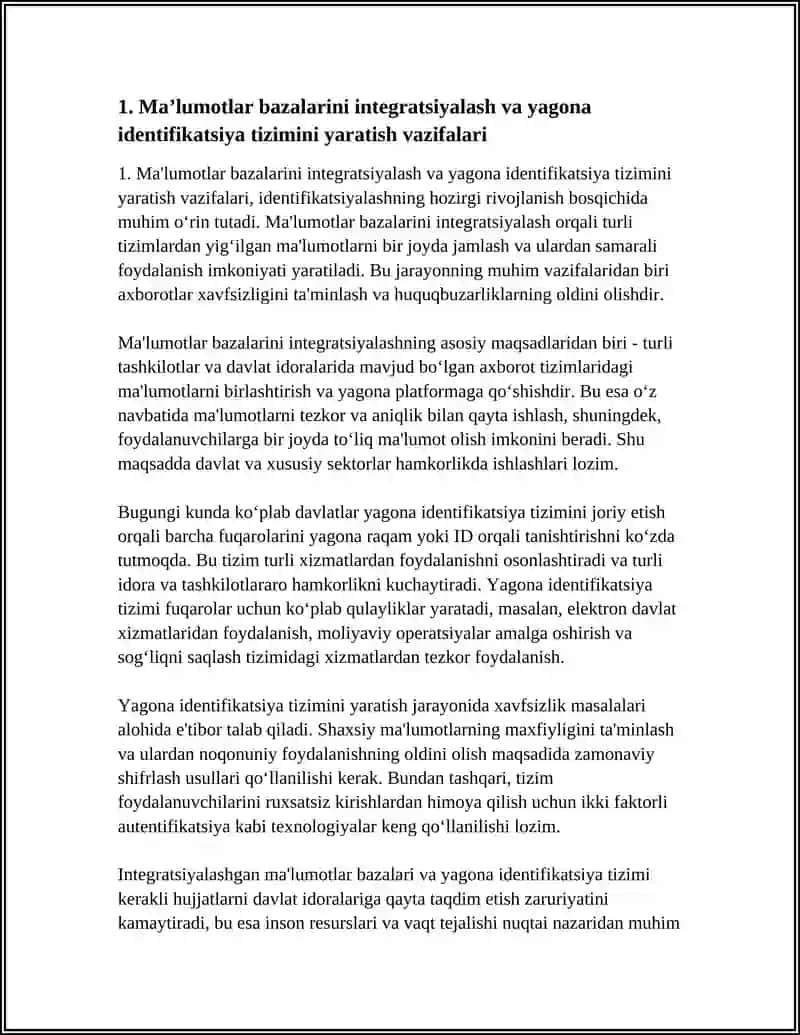 IDENTIFIKATSIYALASHNING HOZIRGI RIVOJLANISH BOSQICHIDAGI VAZIFALARI 3