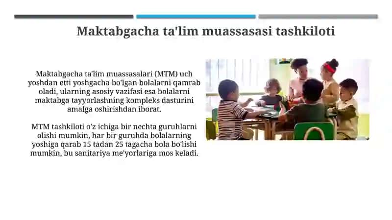Maktabgacha ta'lim muassasasi, oila va maktab hamkorligining asoslari 3