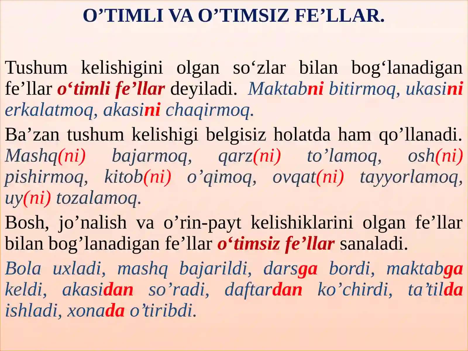 DARS. FE’L SO’Z TURUKMI 3
