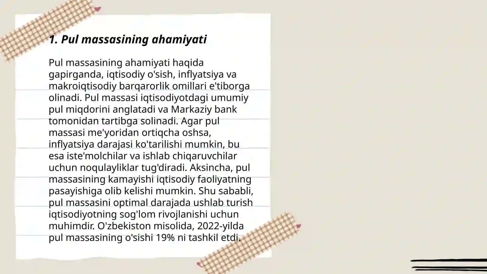 Pul massasi va pul agregatlari 3