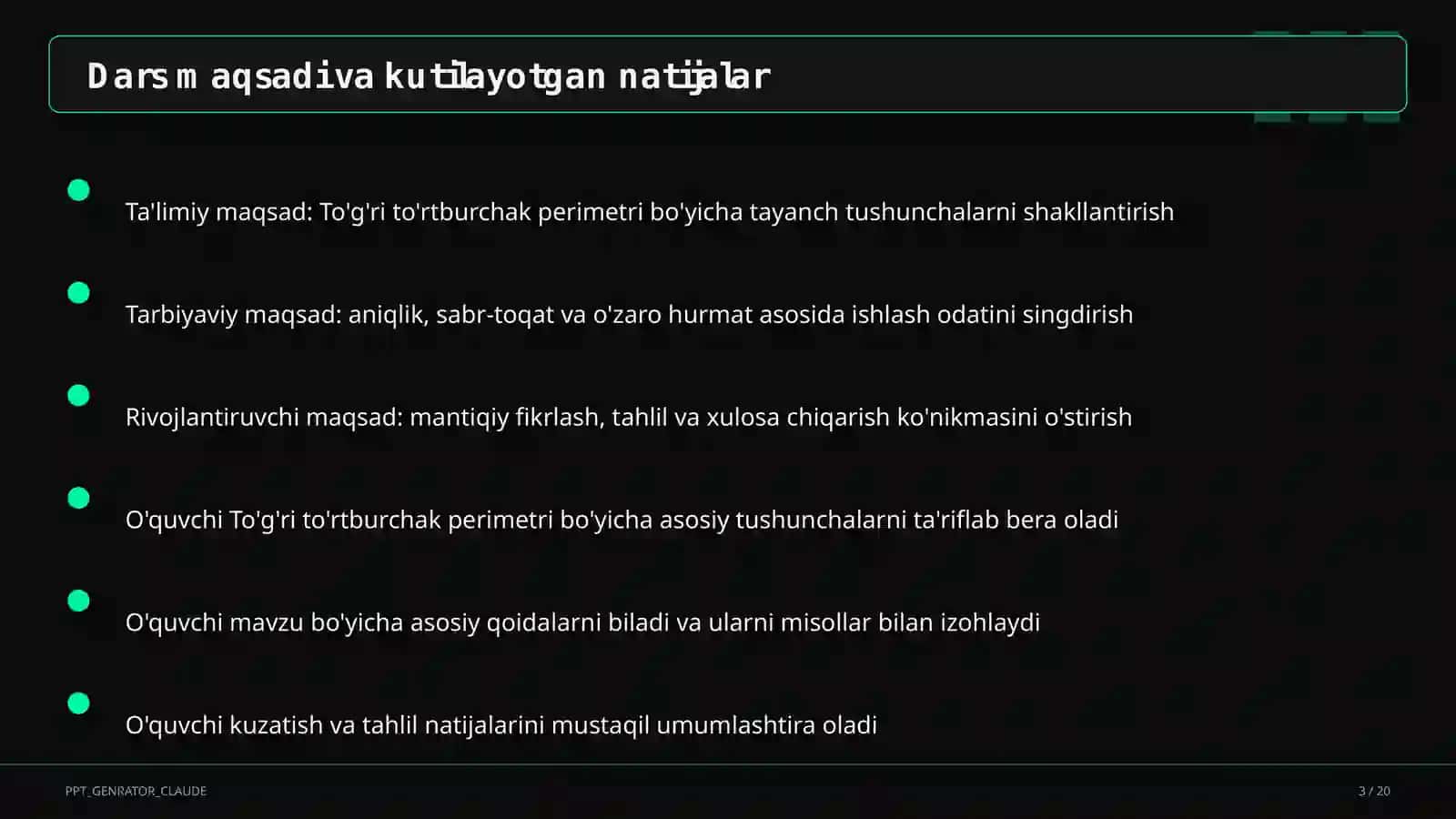 To'g'ri to'rtburchak perimetri (2-sinf) 3