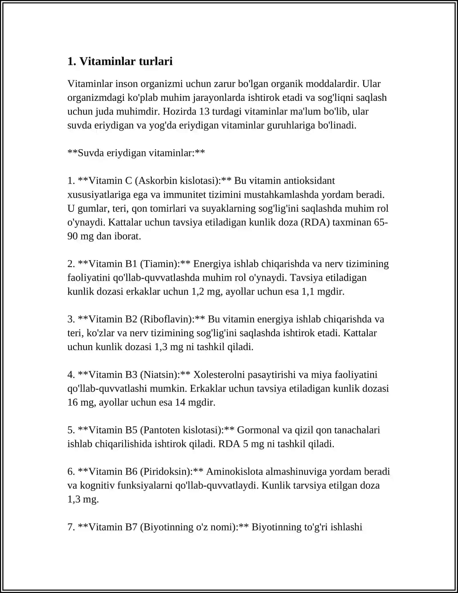 VITAMINLAR 3