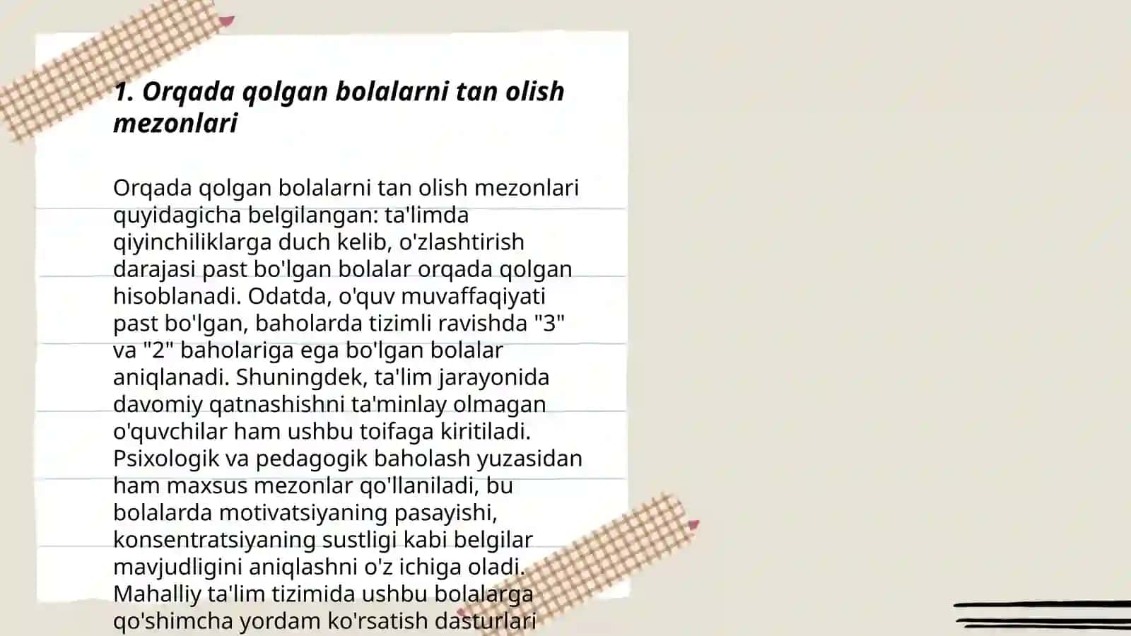 Orqada qolgan bolalar psixodiagnostikasi 3