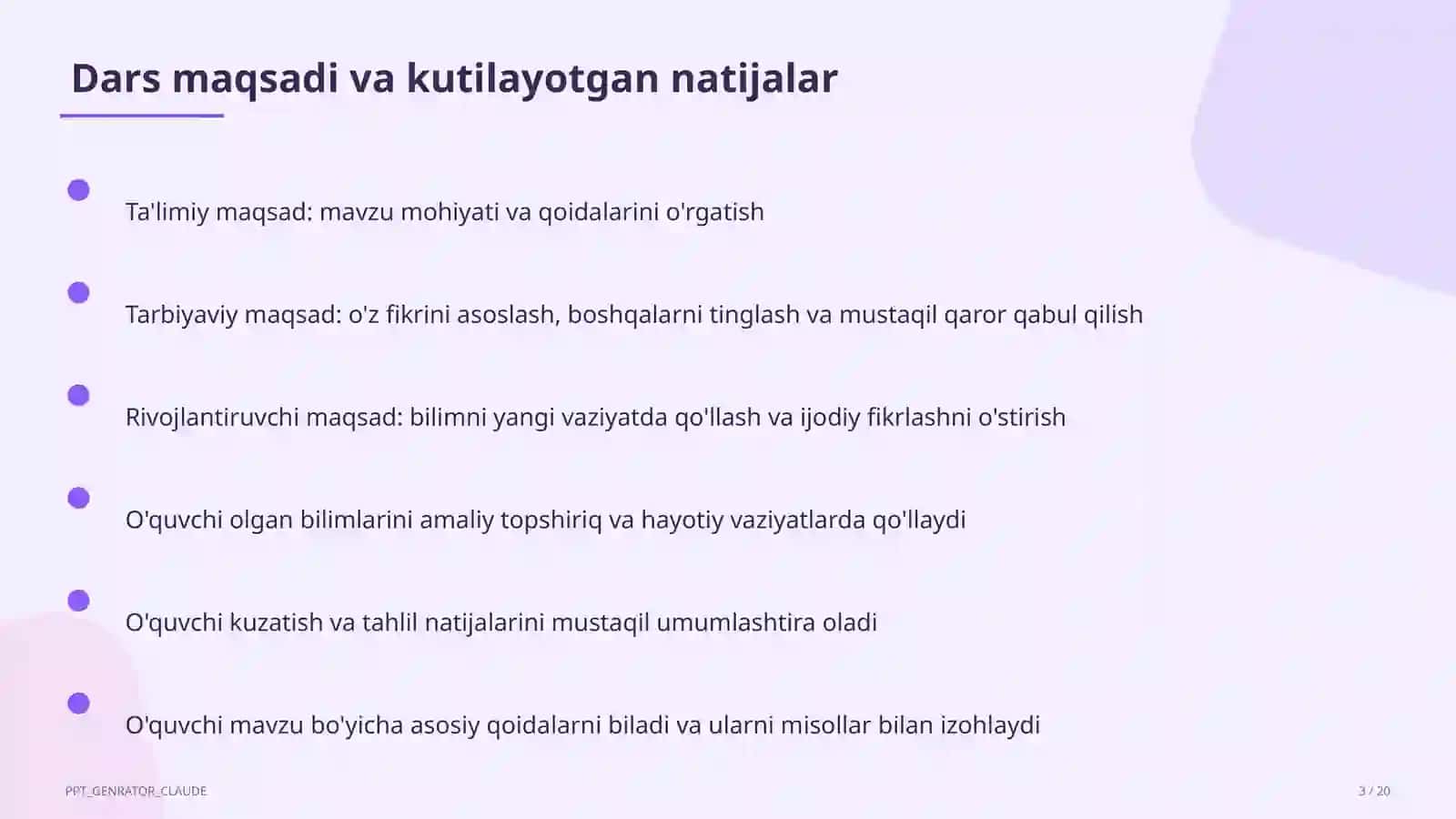 So'z yasalishi: yasama va tub so'zlar (6-sinf) 3