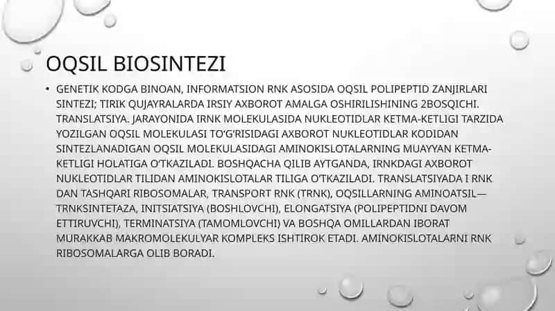 Oqsil biosintezi 3