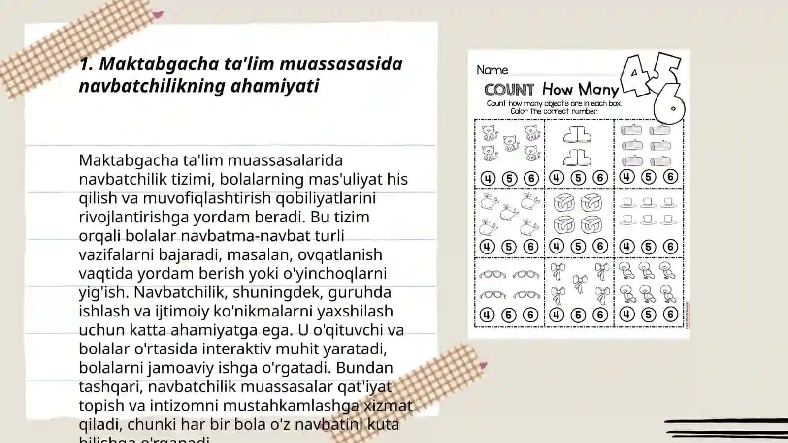 Maktabgacha ta'lim muassasasida navbatchilikning ahamiyati 3
