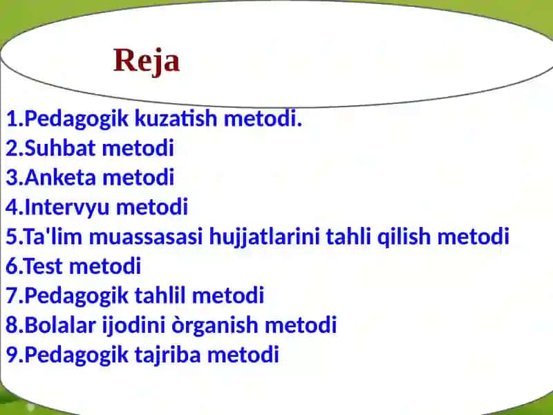 Pedagogik kuzatish metodi 3