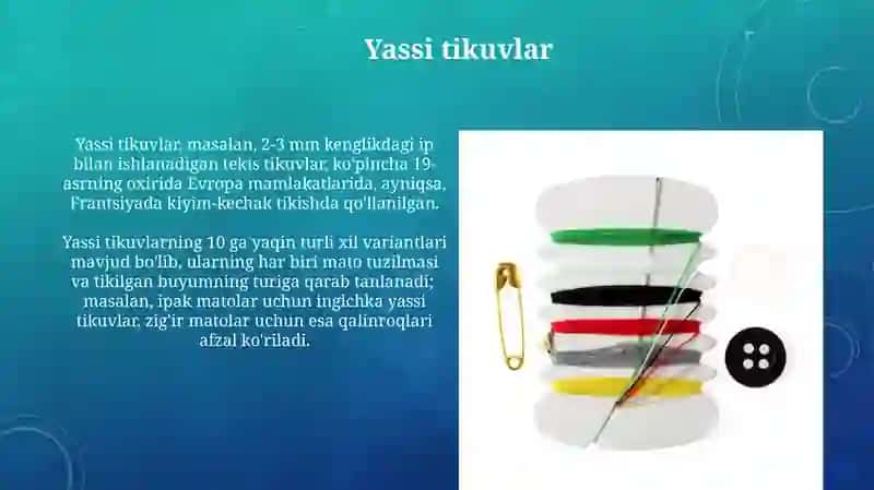 Yassi tikuvlar 3